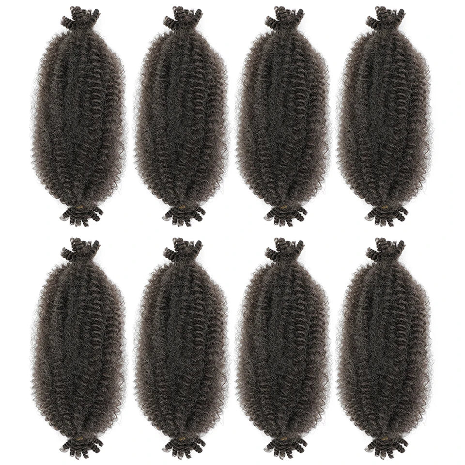 1-8 Packs Afro Twist Hair#4 30 350 12 16 inch Springy Marley Twist Braiding Hair Pre-Separated Kinkys Bulk Hair for Locs Crochet