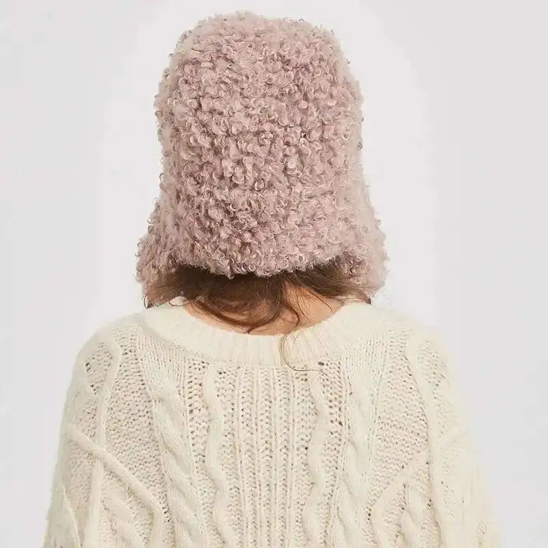 Winter Warm Bomber Hat Women Lamb Wool Faux Fur Hats Outdoor Thicken Earflap Caps Autumn Winter Ear Protect Ski Hat