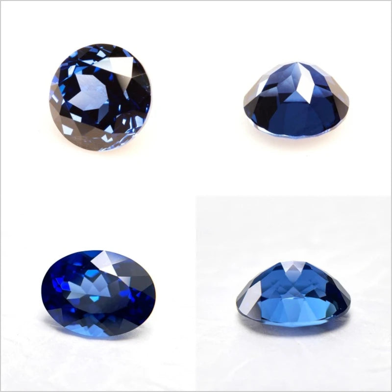 ABCLab Grown Sapphire Royal Blue Color Multiple Cuts Available Gems For Jewelry Setting&Custom Design Selectable Certificate