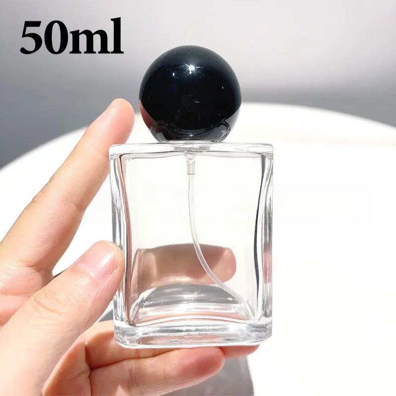 30/50/100ML Square Glass Perfume Bottles Portable Spray Bottle Large Capacity Replacement Empty Wholesale Refillable Containers