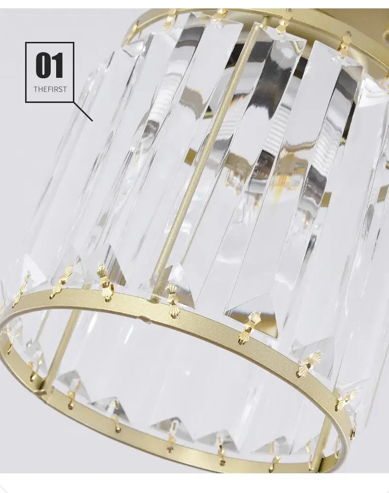 Indoor Lighting Modern Lustre Light Fixtures Crystal Hanging Lamp Led Chandeliers Living Room Bedroom Kitchen Dining Room Decor