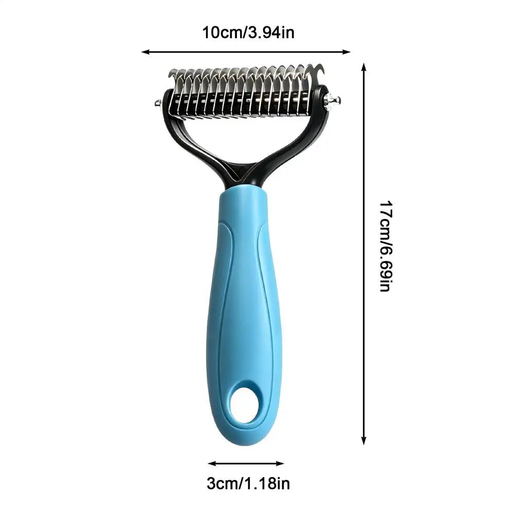 Pet Deshedding Brush Cat Comb Cleaning Hair Remover Grooming Tool for Dog and Cats De-Matting Comb Cleaning Pets Supplies ﻿