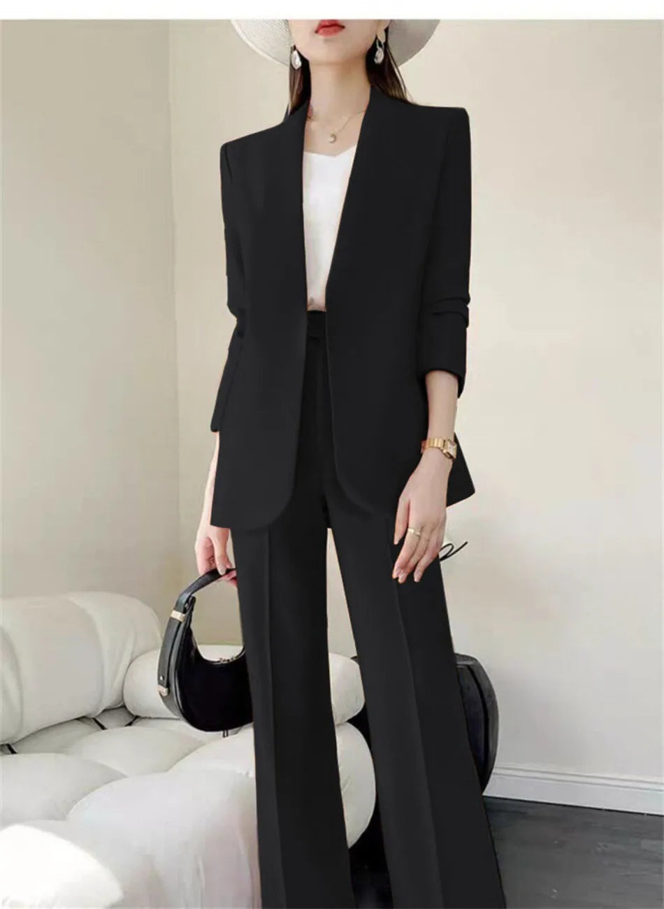 Fashion 2 Piece Sets Women Outfits Spring Autumn New in Korean Pants Sets Commuter Elegant Suit Coat 2 Piece Sets Women
