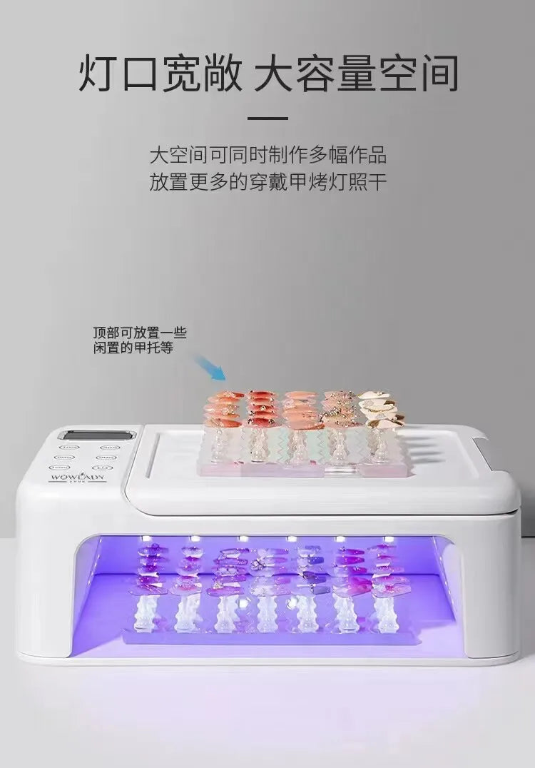 Upgraded Nail Lamp with Hand Pillow, Dedicated To Nail Salons, Large Capacity Suitable for Wearing Nail