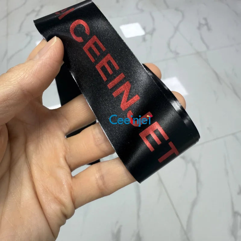 Commercial Automatic Digital Mini Satin Ribbon Printer Machine 203dpi Waterproof Label Home School Cloth Name Tag Gift