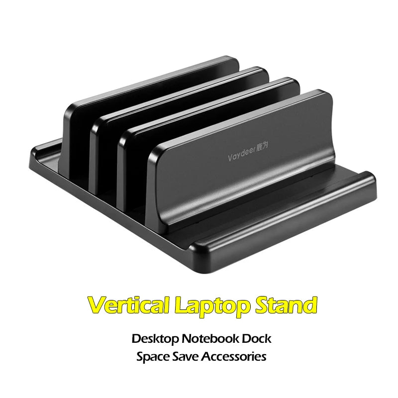 Universal Vertical Laptop Stand 3Slots Desk Laptop Holder Portable Laptop Docking Station Stand Adjustable Desktop Notebook Dock