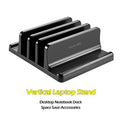 Universal Vertical Laptop Stand 3Slots Desk Laptop Holder Portable Laptop Docking Station Stand Adjustable Desktop Notebook Dock
