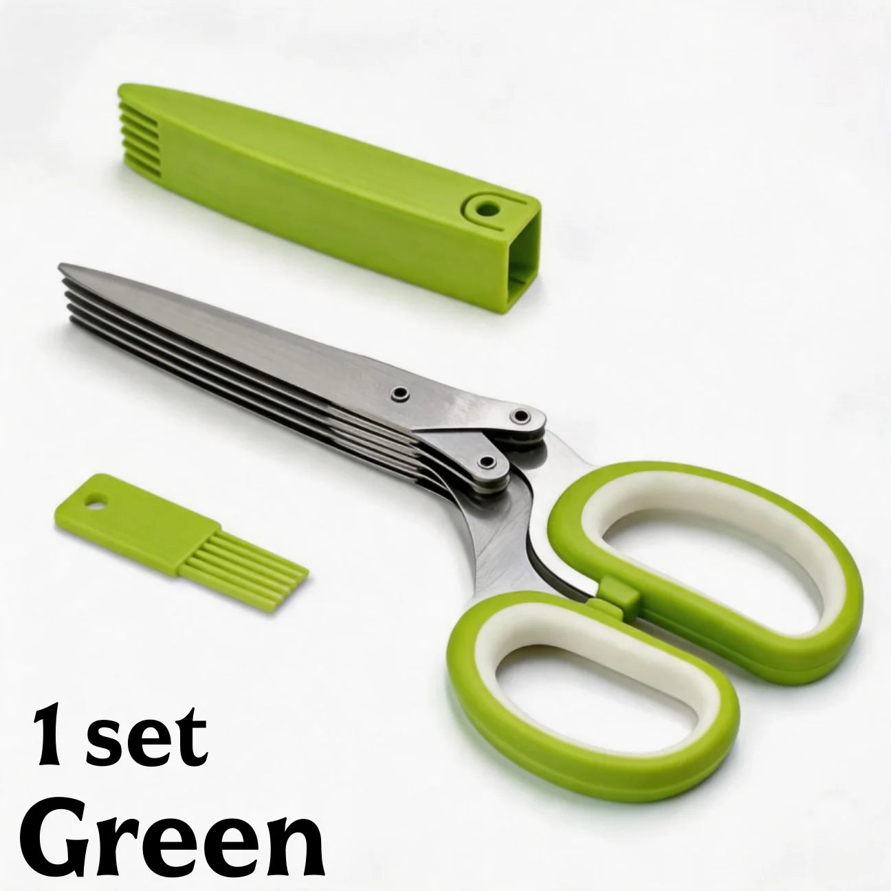 1/2pcs 5-layer Scallion Scissors Stainless Steel Multifunctional Shredded Paper Cutter Vegetable Onion Shears Kitchen Gadgets