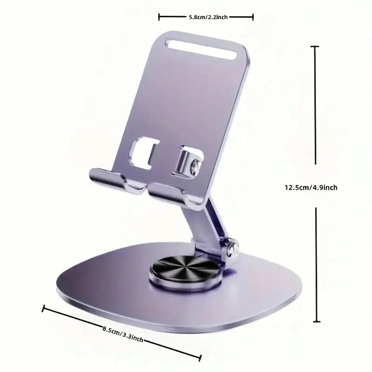 Foldable Universal Metal Phone Desk Stand Rotatable for Live Broadcasts And Lazy Height Adjustment Tablet Support
