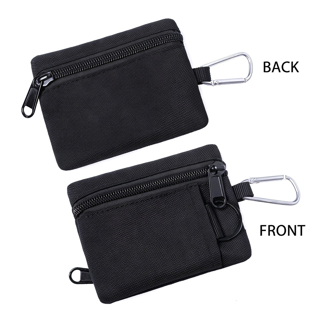 Pomelo Best Oxford Fabric Mini Zipper Wallet With Carabiner Key Card Coin Storage Pouch