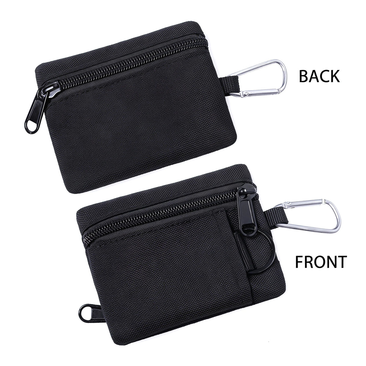Pomelo Best Oxford Fabric Mini Zipper Wallet With Carabiner Key Card Coin Storage Pouch