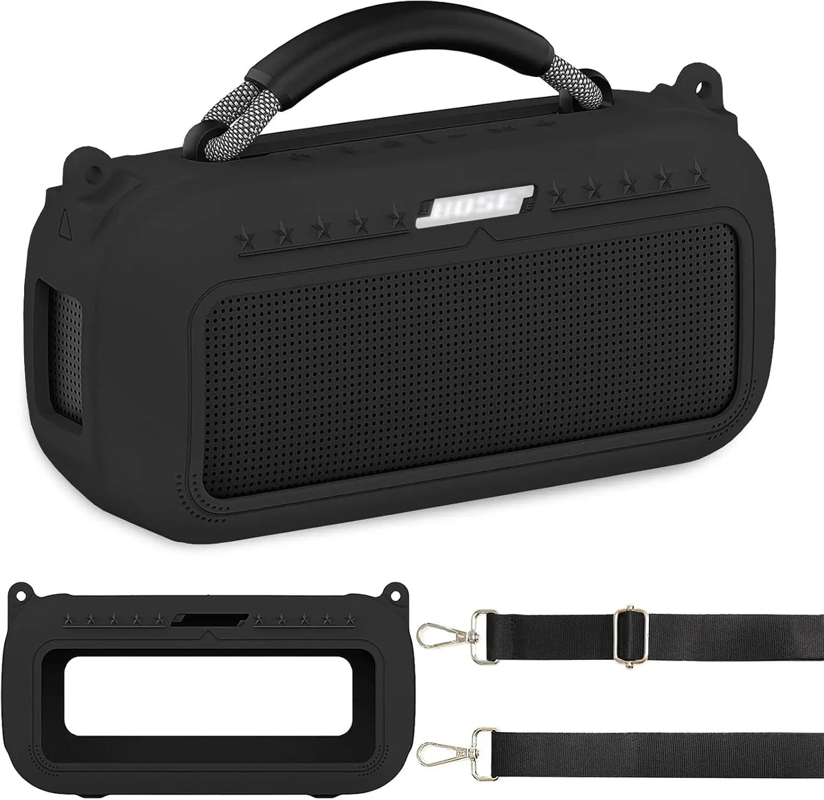Silicone Cover Case and Shoulder Strap for Bose SoundLink Max Portable Speaker Accessories(case only)