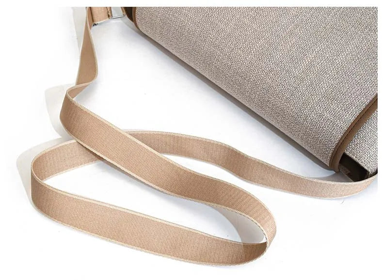 New Women's Large Capacity Canvas Shoulder Bag Casual Tote Handbag Trendy Messenger Bag for Everyday Use