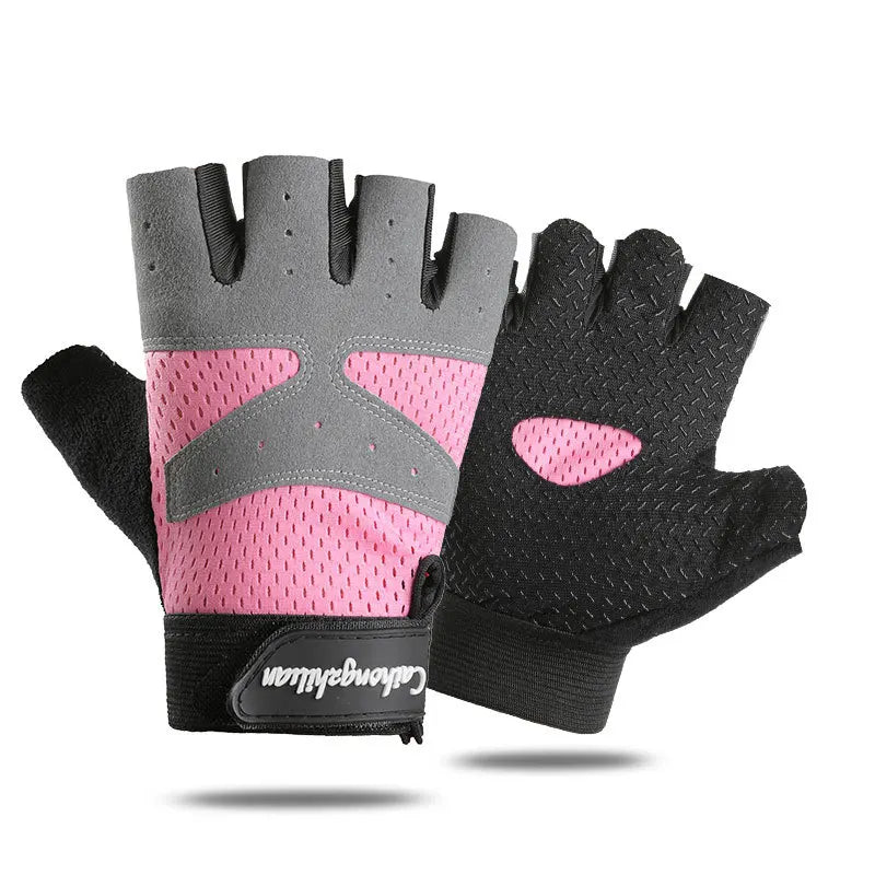 Cycling Fitness Gloves for Men Women Gym Motorcycle Summer Bicycle Fingerless Anti-slip Sports Weightlifting Breathable Gloves