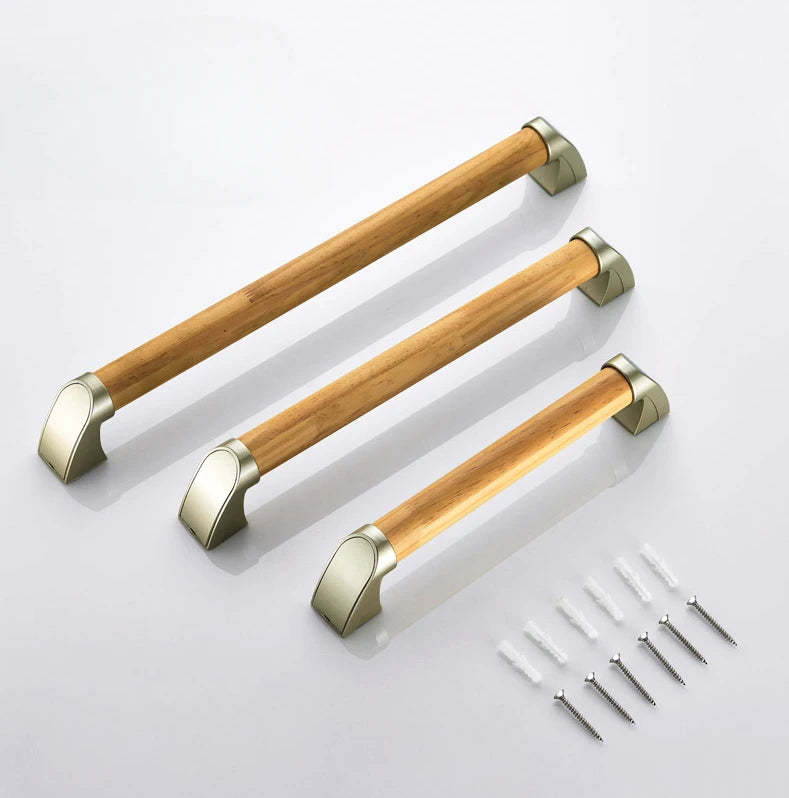 Household Bathroom Safety Armrests Bathroom Accessible Solid Wood Handle Elderly Disabled Toilet Non Slip One Word Handle