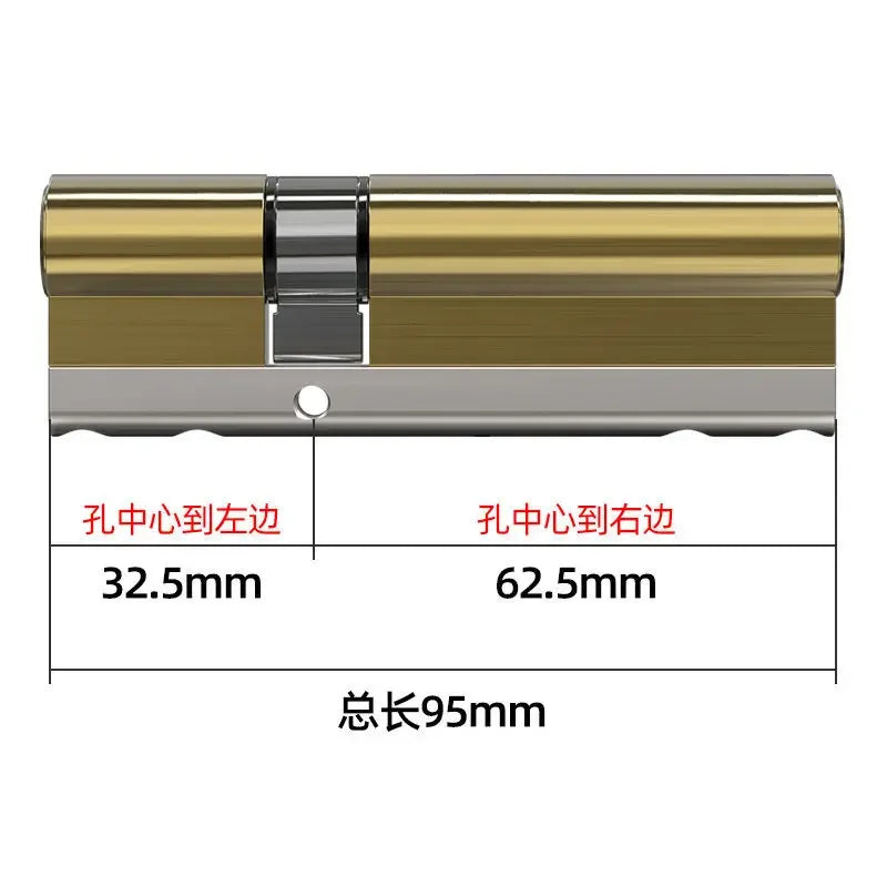 High Quality European Standard Cylinder Super C-level Anti-theft Door All Copper Lock Core, Household All Metal 8pcs Master Keys
