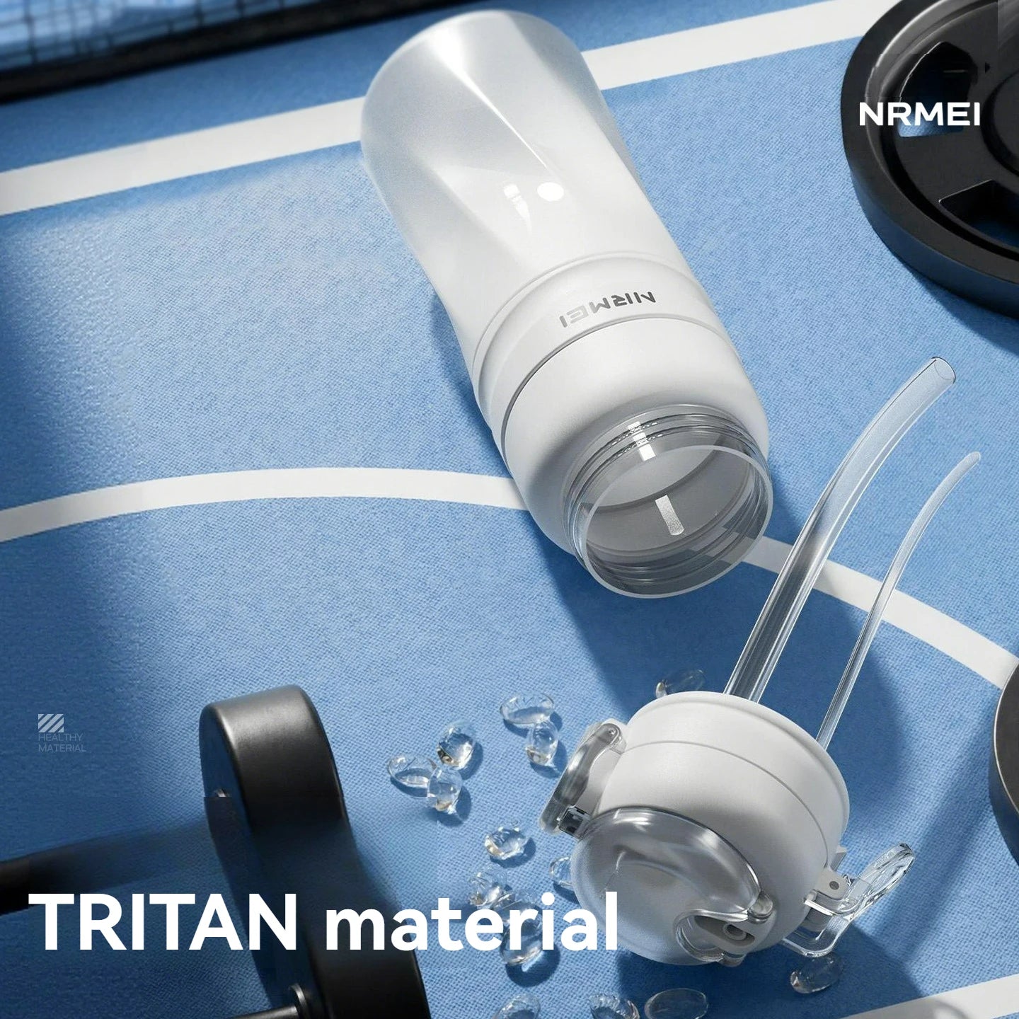 Large Capacity Spray Water Bottle Sports Gym Plastic Cup Portable Summer Drinking Scale Creative Student Gift Outdoor