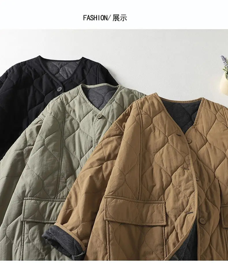 Lightweight Down cotton Jacket For women's clothing Autumn Winter 2026 New Casual Loose Thick Warm Coats Female Long Overcoat