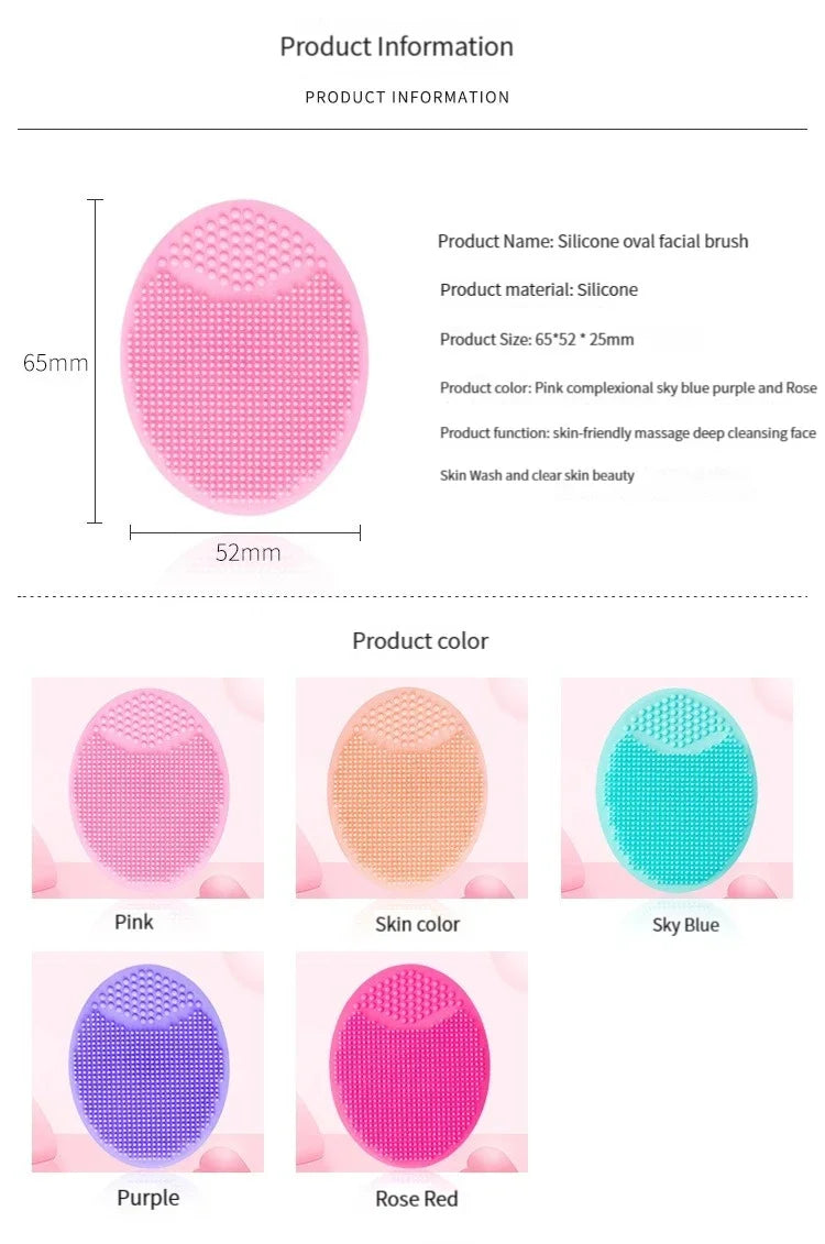Silicone Face Scrubber Facial Cleansing Brush Face Exfoliator Blackhead Acne Face Wash Brush for Deep Cleaning Skin Care