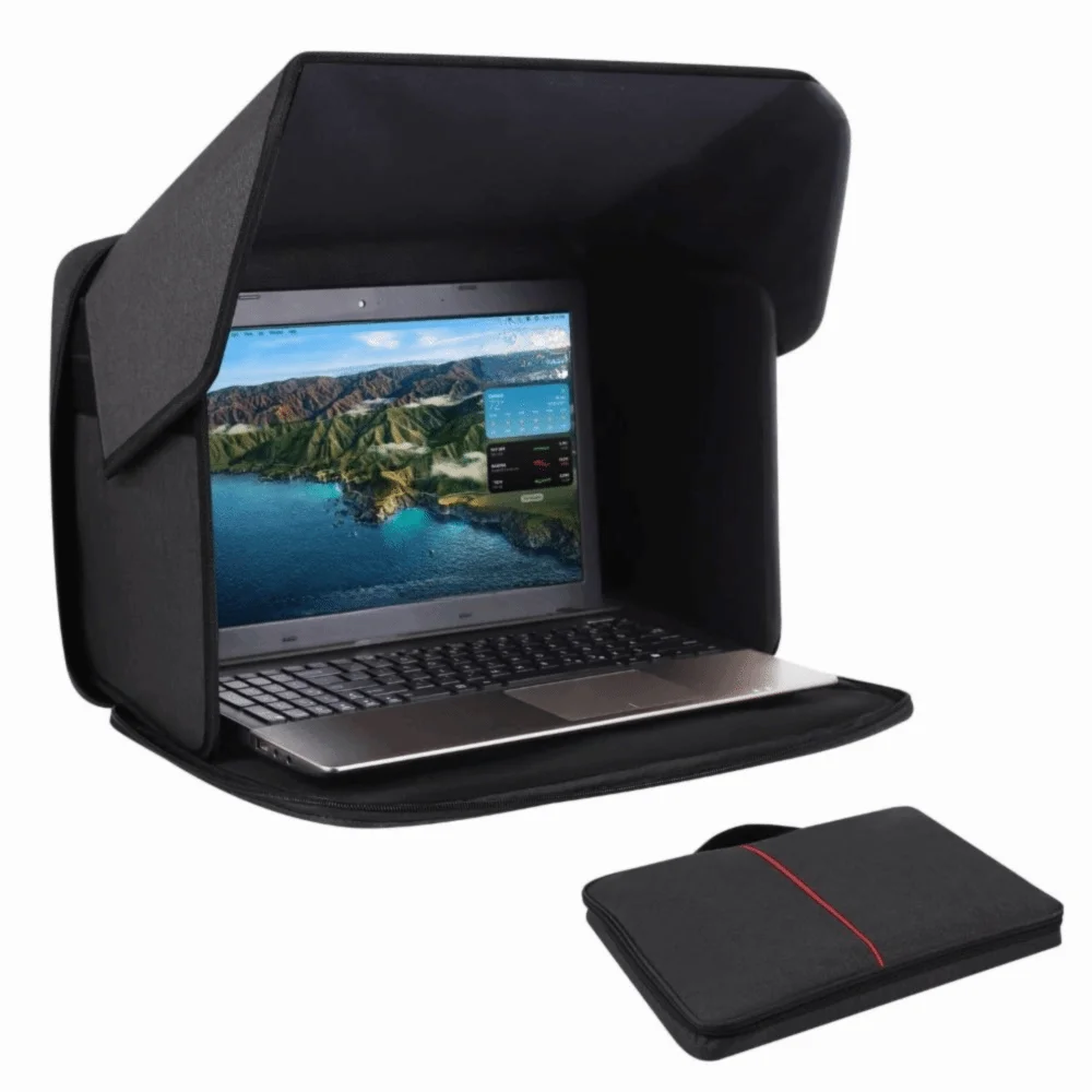 New Foldable Laptop Sun Shade Portable 12-16inch Laptop Sun Glare Shield Multi-functional Laptop Sunshade Bag Working Outside