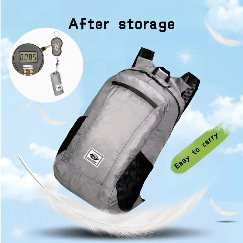 Outdoor Hiking Bag 20L Lightweight Portable Backpack Foldable Waterproof Folding Ultralight Pack for Women Men Travelling Hiking