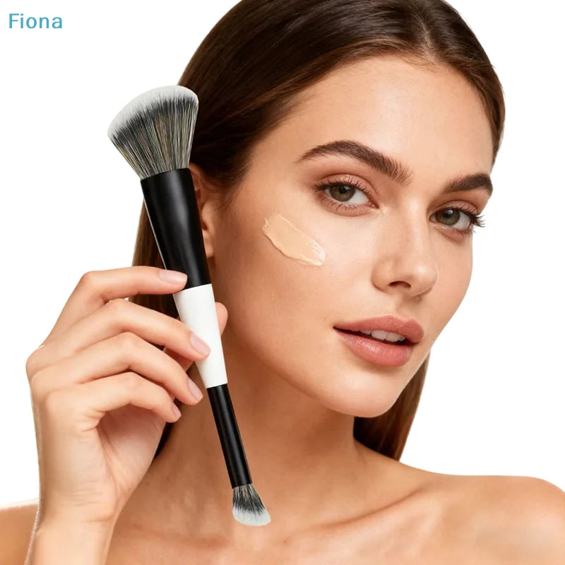 ✔Dual-Ended Foundation Face Brush Double-ended Powder Blush Contour And Eyeshadow Concealer Makeup Brushes