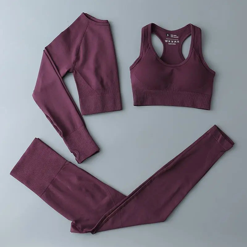 Seamless Legging Fitness Suit Women Sport Outfits Butt-lifting Yoga Pants Running Gym Clothing Comfortable Workout Clothes Solid