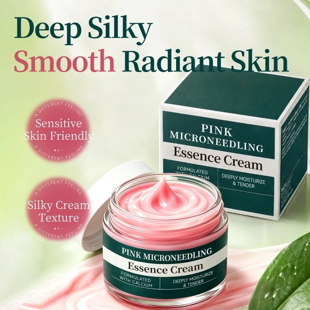 Pink Texture Facial Care Cream Gentle Hydrate And Soothe Skin Suitable For Sensitive Face Daily Basic Facial Nourishing Care.