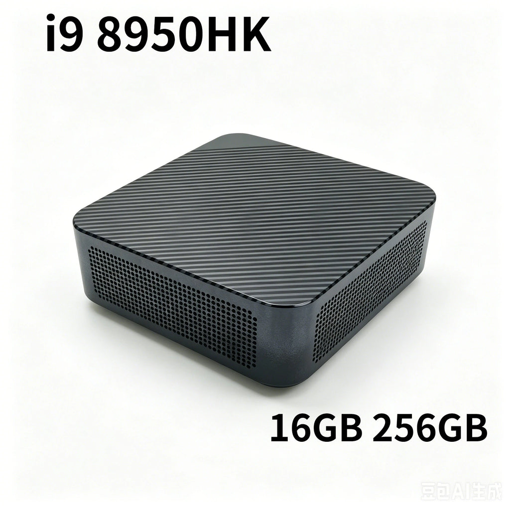 New i9-8950HK Portable Mini Desktop 16GB RAM M.2 NVMe SSD Triple 4K Monitor WiFi6 Bluetooth 5.2 Silent Cooling Home Pro Office