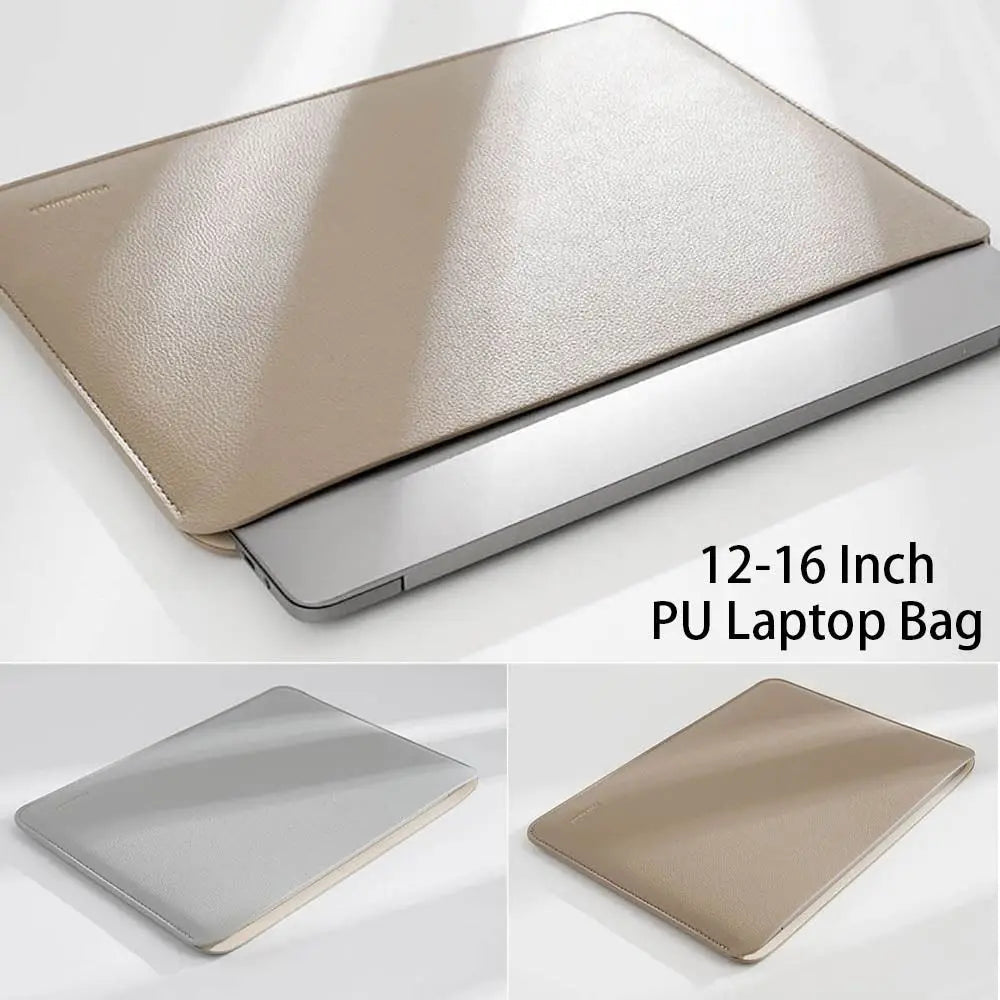 New PU Laptop Bag Shockproof Ultra Thin Laptop Sleeve Case Large Capacity Business Tablet Protective Pouch Laptop