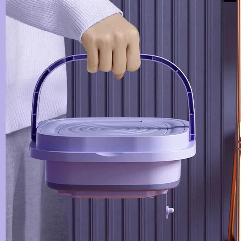 Household Small Foldable Washing Machine with Spin Dryer For Socks Underwear Panties Washer Household Mini Washing Machine