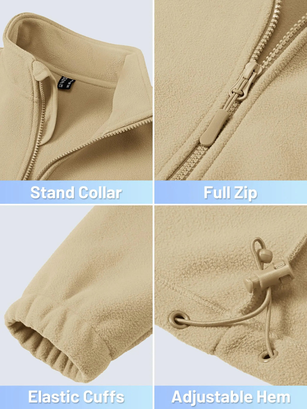 TACVASEN Women's Winter Fleece Jacket Lightweight Full Zip Sweatshirts Coat Casual Zipper Soft Warm Sweaters Outwear Female
