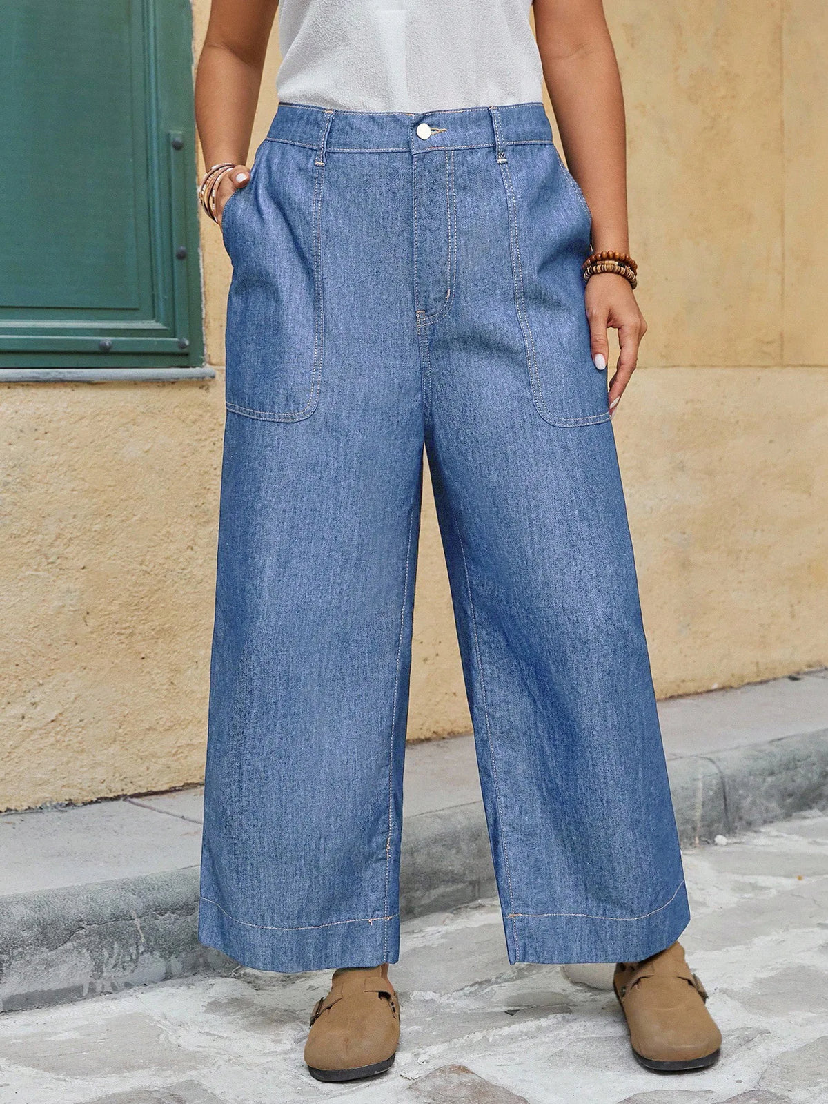 Denim Pant Women Jeans Vintage Wide Leg Long Pants High Waist Straight Trousers Y2k Streetwear Elegant Work Casual Loose 2026