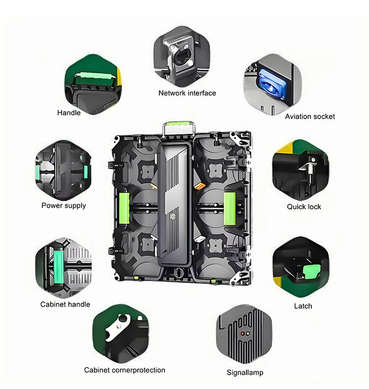 P3.91 IP65 Quick Setup LED Video Wall Multi-Scene Mall Rental Advertising Panel Screen