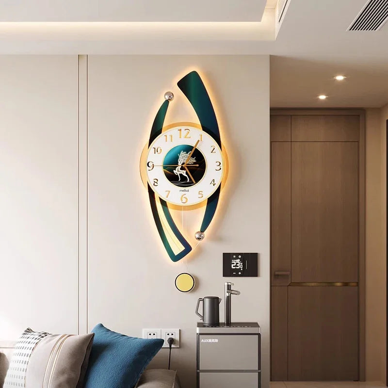 Interior Korean Wall Clocks Aesthetic Bedrooms Creative Minimalist Wall Watch Restaurant Digital Reloj De Pared Home Design