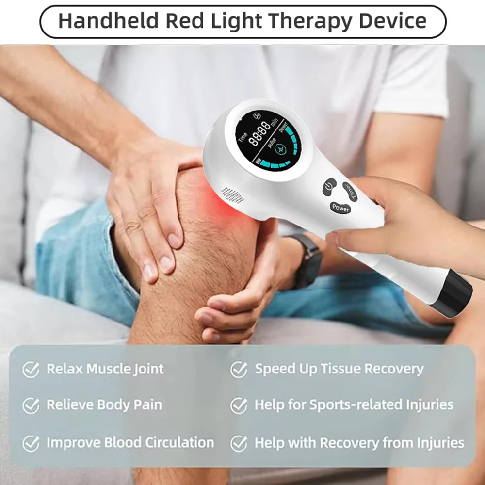 650nm+808nm Handheld Face Body Red Light Infrared Beauty Device Skin Rejuvenation Muscle Joint Body Fatigue Relief Health Care