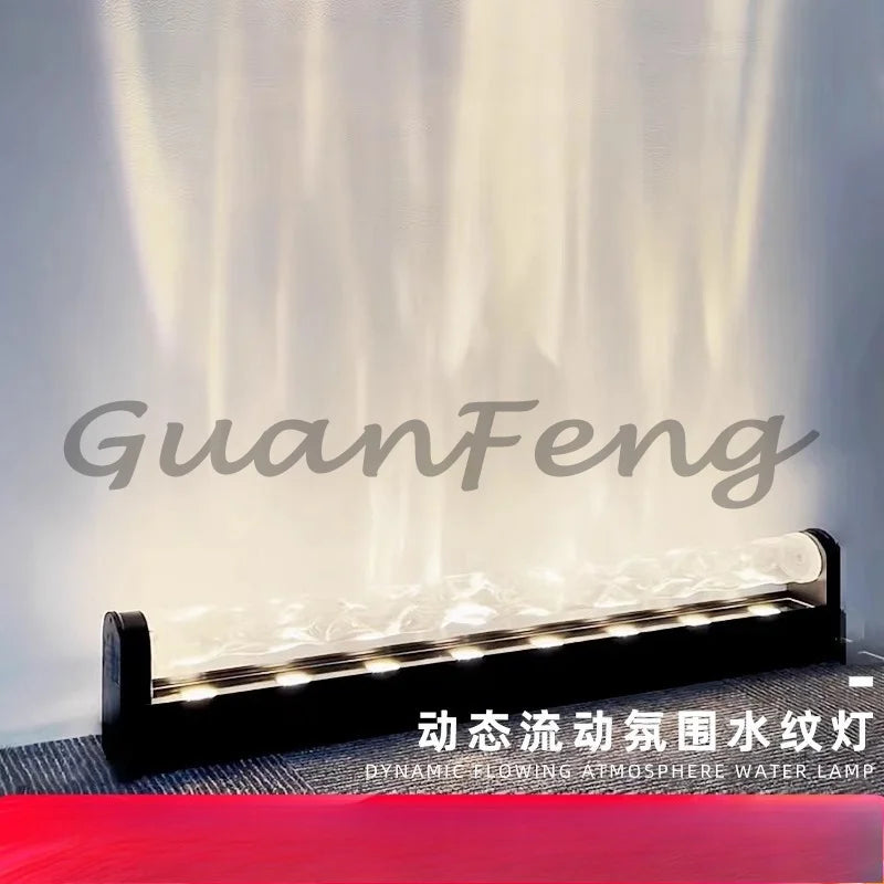 3D Dynamic Water Ripple Light Wall Washing Atmosphere Water Pattern Light Living Room Commercial KTV Background Decoration