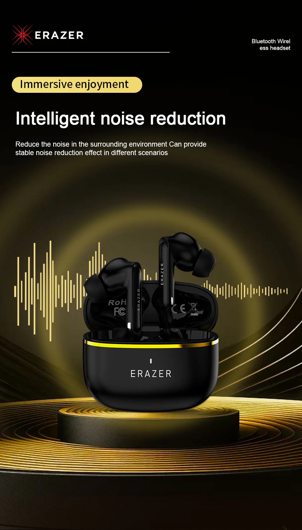 Lenovo True Wireless Bluetooth Earphone In-ear Earbuds HIFI Stereo for Sports BT 5.4 Noise Reduction Mini Headphone HT83