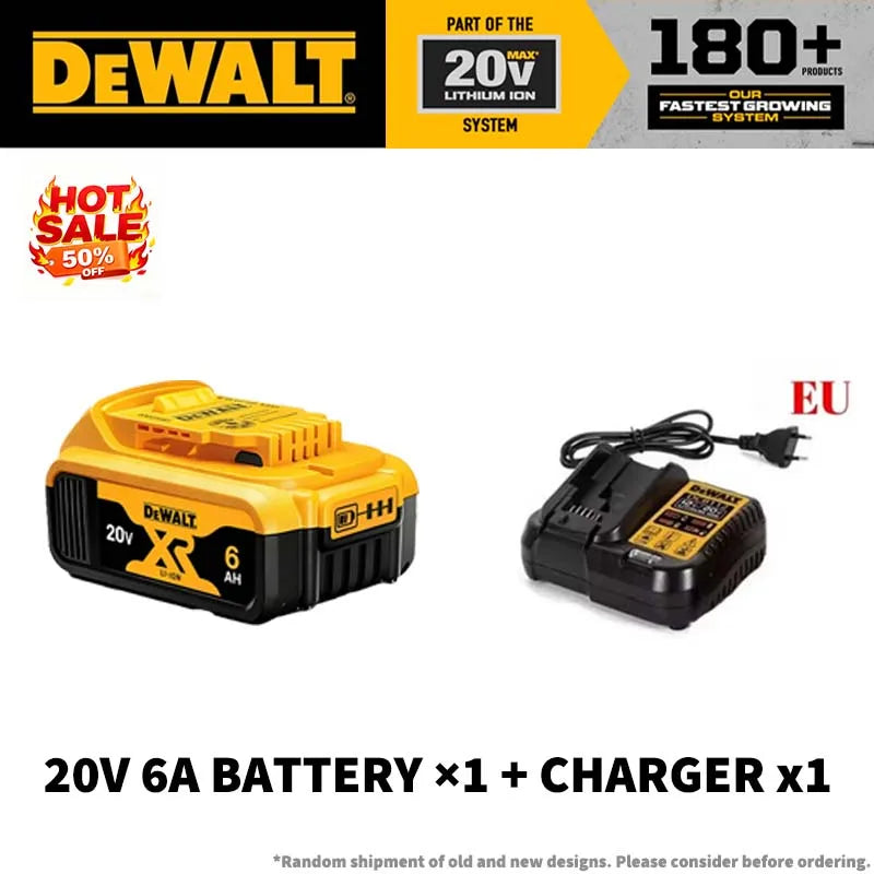 100% Genuine DEWALT 20V Max 2/5/6/9Ah Battery Charger Combo Li-Ion XR Series for Power Tools Battery DCB200,DCB202,DCB205,DCB206