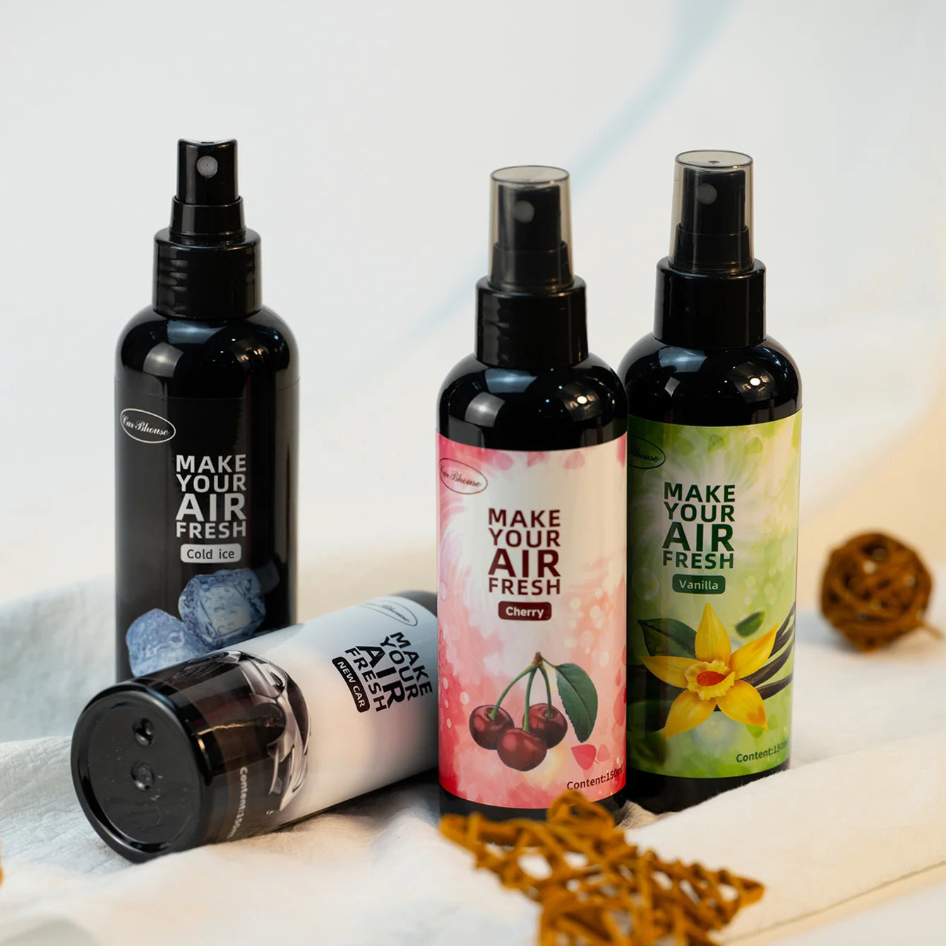 150ml/5.07oz, 9 Scents Fragrance Spray, Home/Car/Clothes/Bathroom Air Freshener, Durable Fragrance, Odor Removal, Fresh Air
