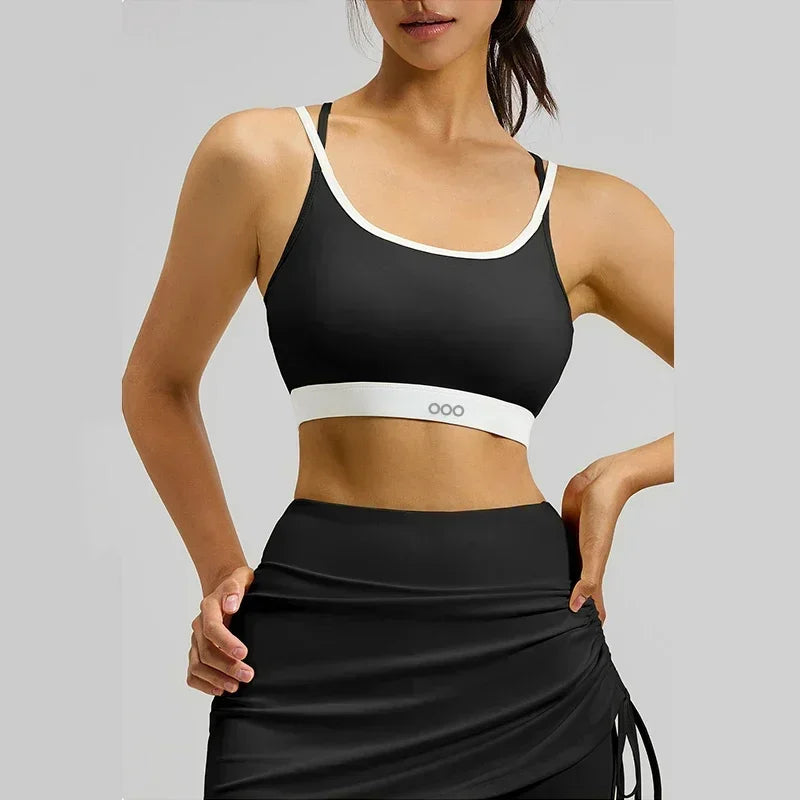 2026 Women's Sports Bra Fixed Cup Yoga Pilates Running Jump Rope Comfortable Tank Top