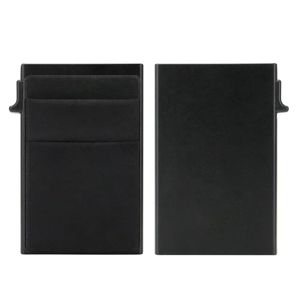 Engraved Rfid Credit Card Holder Smart Wallet Customized Slim Metal Pop Up Personalized Bank Cardholder Wallets for Men Women