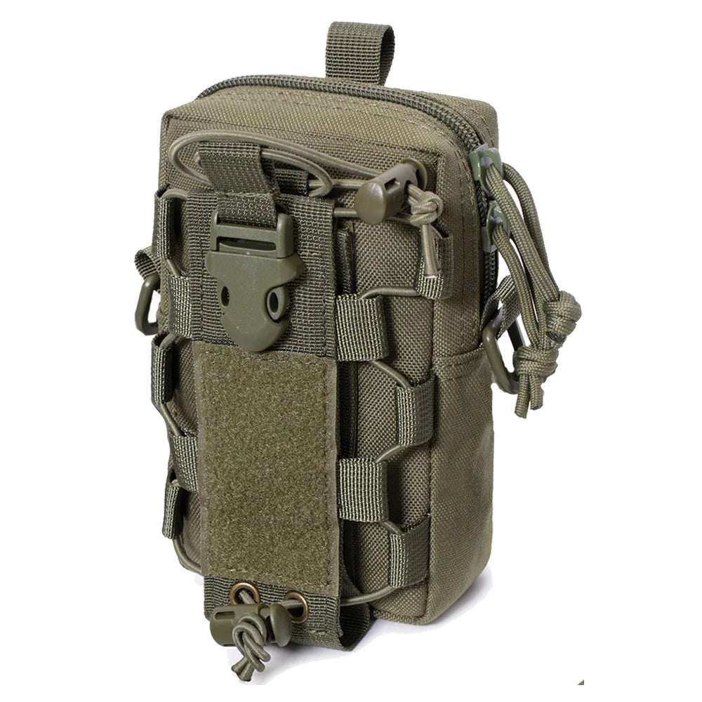 Organizer Waist Pack Bag military Molle EDC Pouch Water Bottle Canteen Kettle Carrier Outdoor Sports Phone Holder Camping Hiking