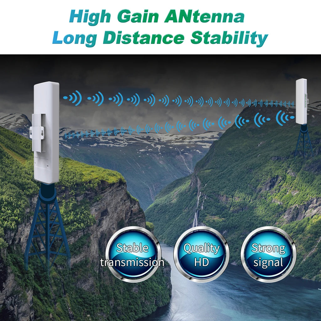 COMFAST 300Mbps Outdoor Wifi Repeater Wireless Bridge 2.4G Wifi CPE Bridge Long Range Extender Access Point Wifi 3-5KM Coverage