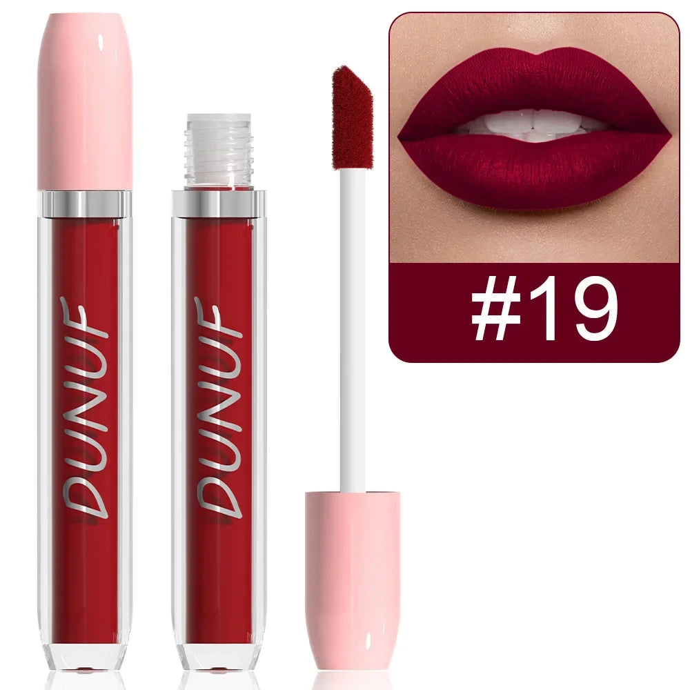 25 Color Velvet Matte Lipstick Liquid Waterproof Sexy Red Matte Lip Glaze Non-Stick Halloween Makeup Not Easy To Fade Lip Gloss