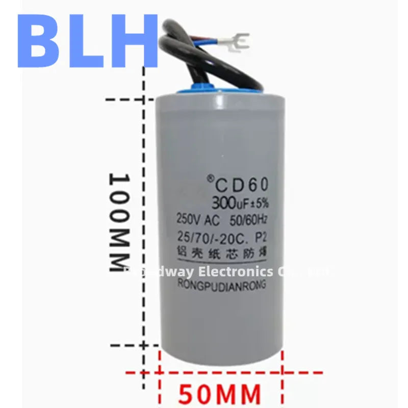 3KW high-power motor starting capacitor CD60 250V 250VAC 300UF 450V 450VAC car wash machine