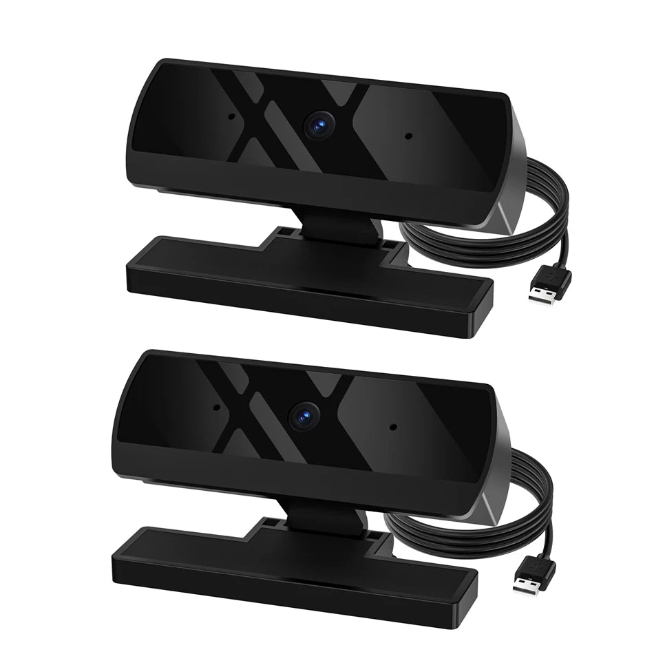 Full HD Webcam with Built-in Microphone and Rotatable Tripod, 1080P Video and Wide Angle Camera, Privacy Cover, for Desktop PC
