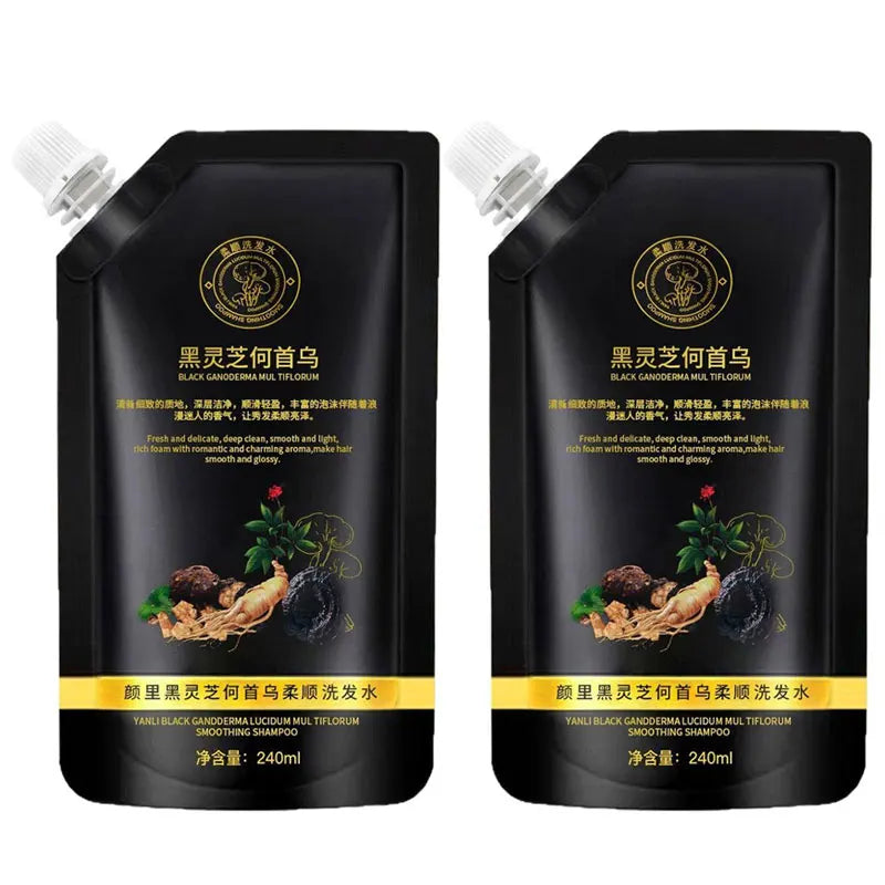 Black Reishi And Polygonum Shampoo Root Activator Shampoo for Men & Women Strengthening & Volumizing for Fuller-Looking Hair
