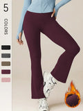 High Waisted Fleece lining Flare Leggings for Women - Super Soft Pants with Tummy Control, Perfect for Yoga Practice