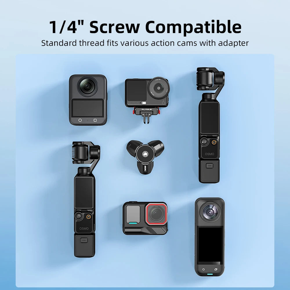BRDRC Tripod or DJI OSMO Pocket 4/Insta360 Luna Ultra Accessories Mini Metal Tripod Desktop Photography Stand Magnetic Mount